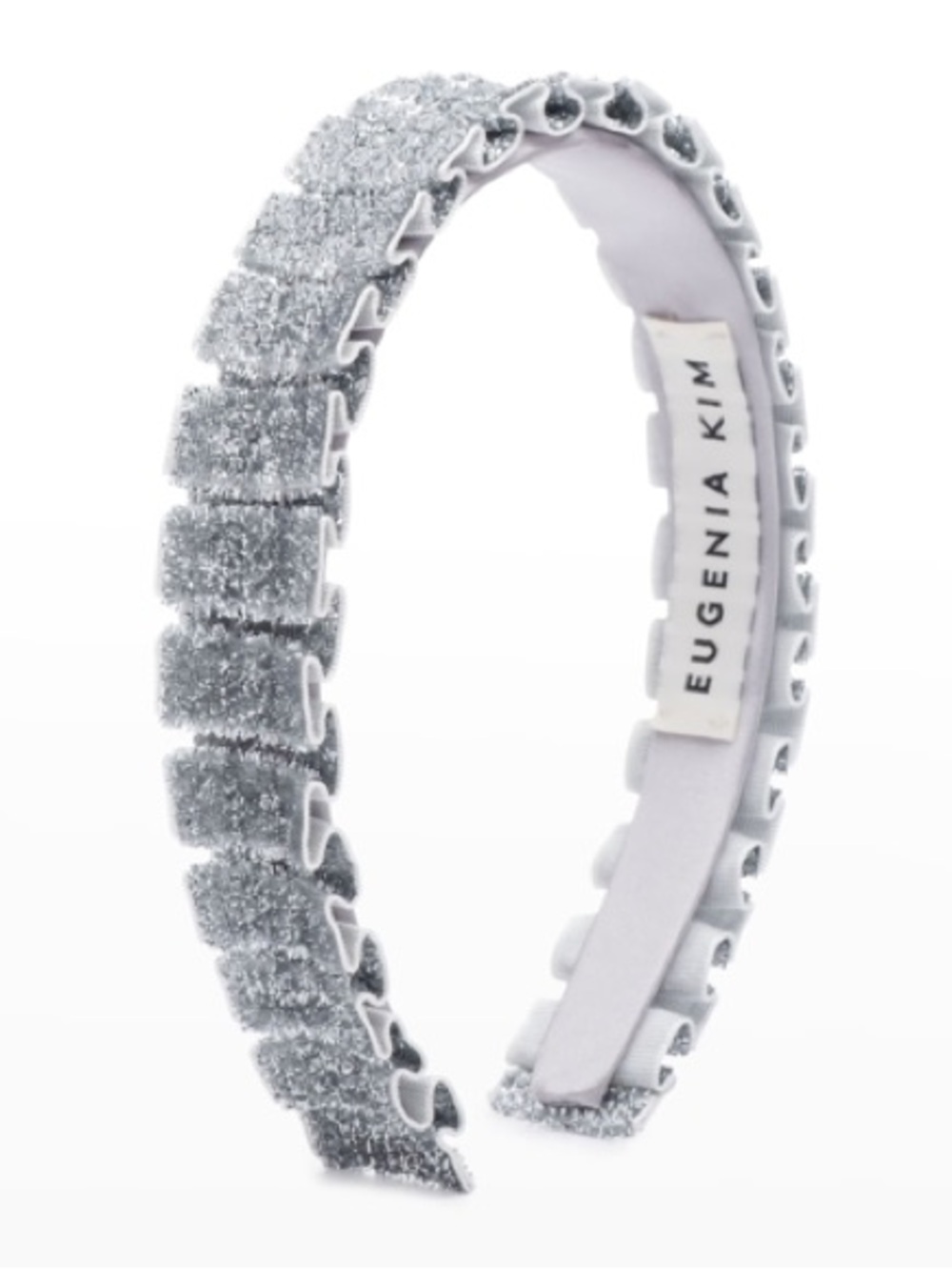 Eugenia Kim Rafaela Headband Metallic Silver NWT - Picture 2 of 7